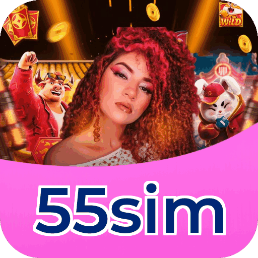 Catálogo slots 55sim mostrando top jogos Gates Olympus Sweet Bonanza Fortune Tiger Big Bass volatilidade RTP